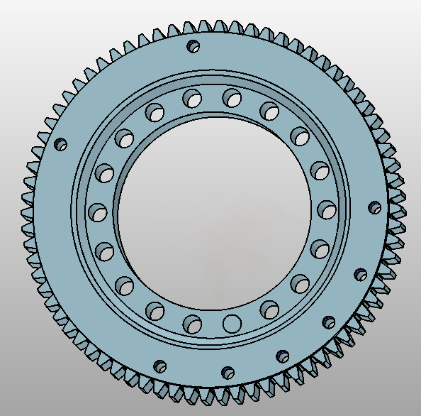CB2900 74 teeth 17-8 holes small slewing bearing