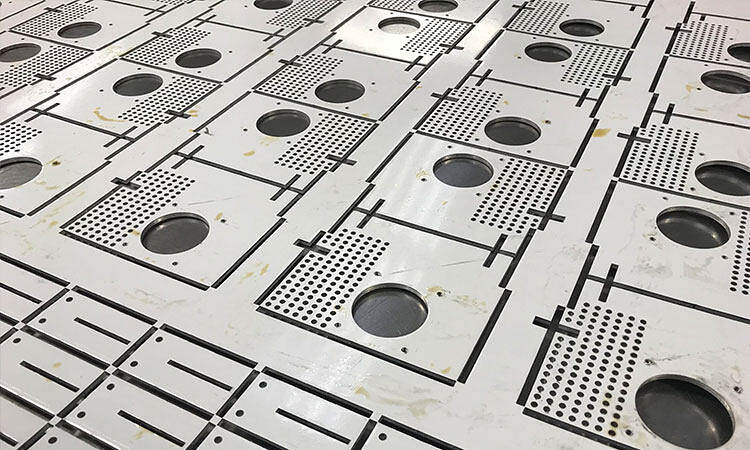 CNC punching machine processing of regular shapes