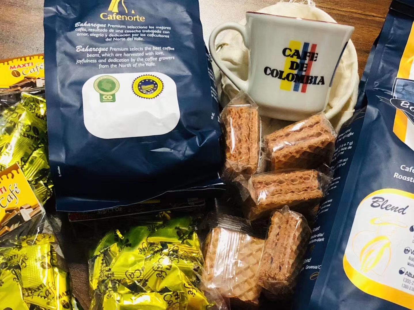 Our Colombia Customer Brings Delicious Colombian Coffee and Snacks During Visit