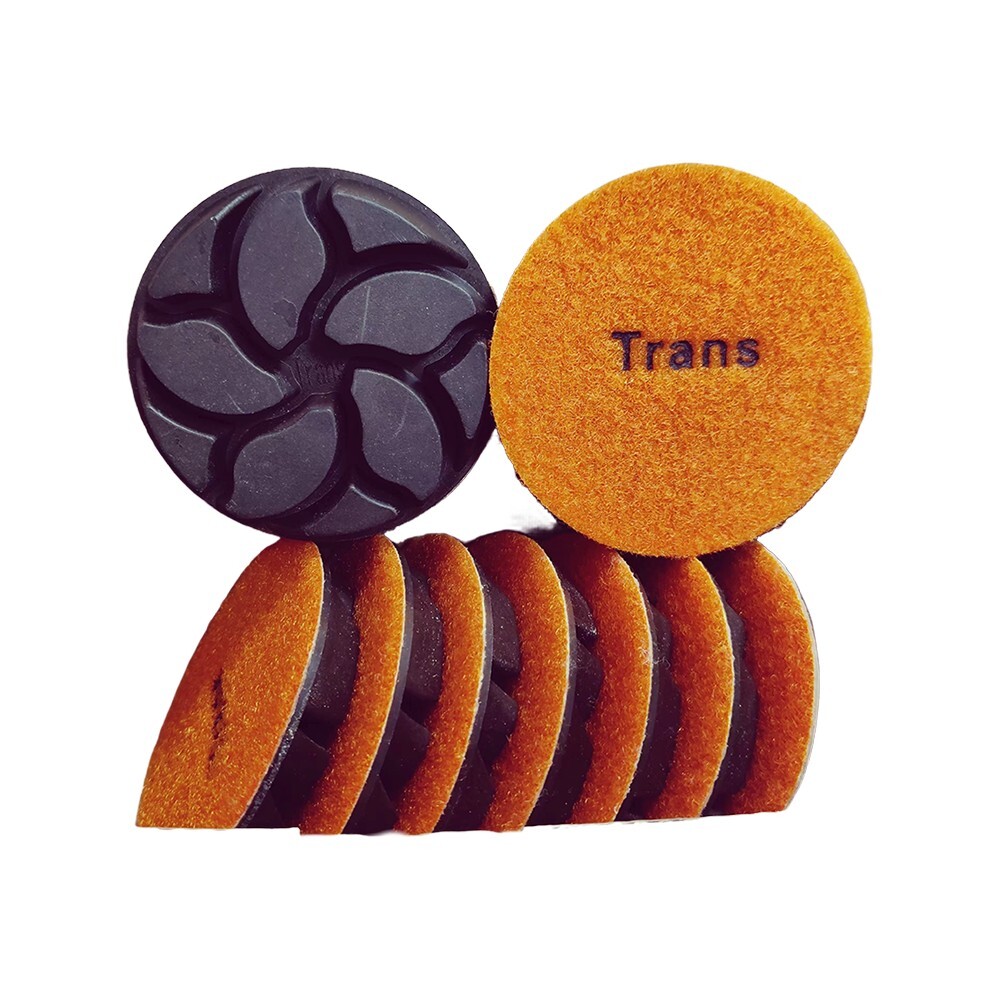 Trans diamond polishing pads