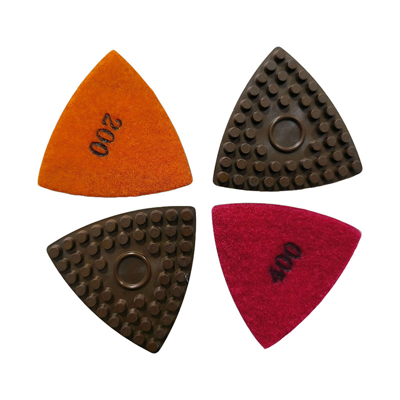 Triangle grinding pads