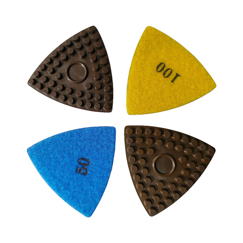 Triangle grinding pads