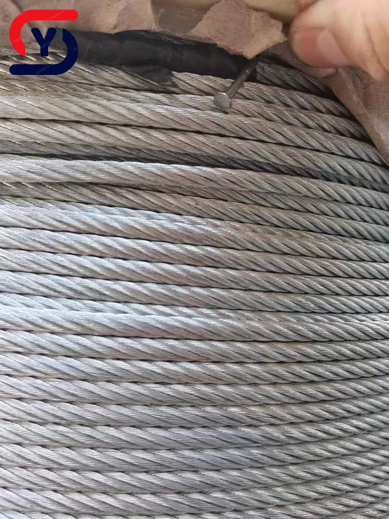 Galvanized 6X19W +IWS wire rope for winch