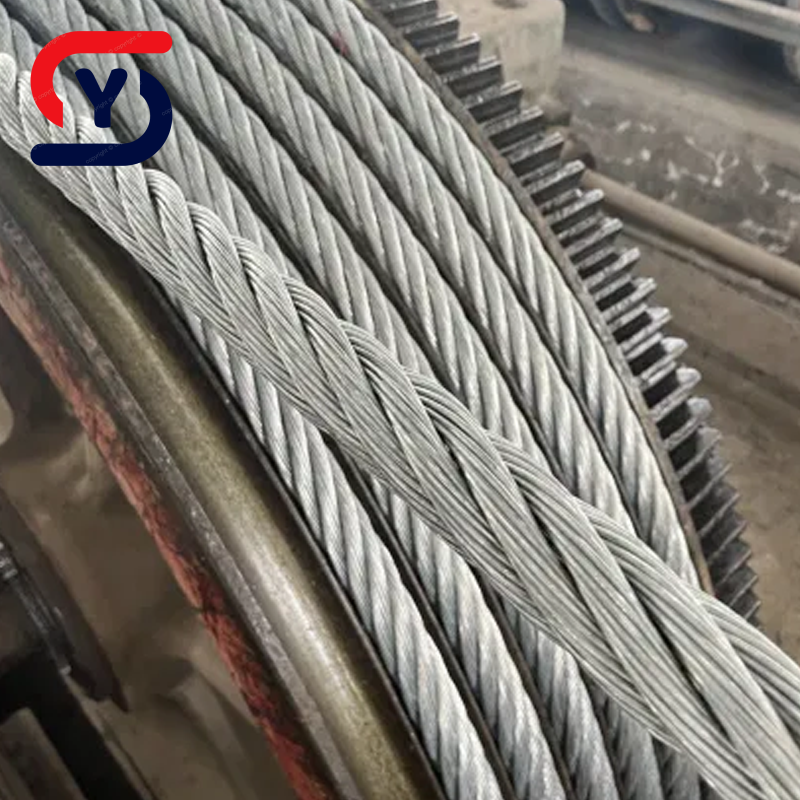 Heavy Duty  Elevator Steel Rope Premium Traction Cable Carbon Steel Breaking Load 1770n