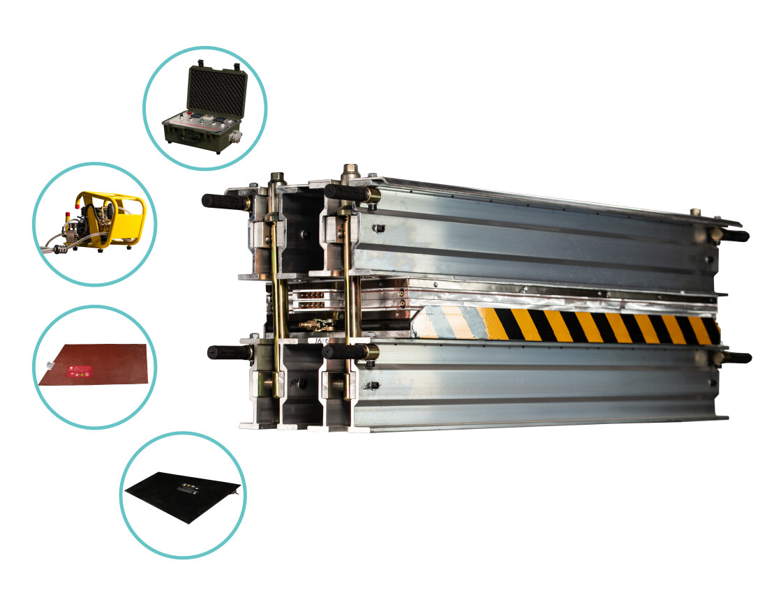 Prensa vulcanizadora ligera para juntas de correa (Prensa vulcanizadora estilo marco)