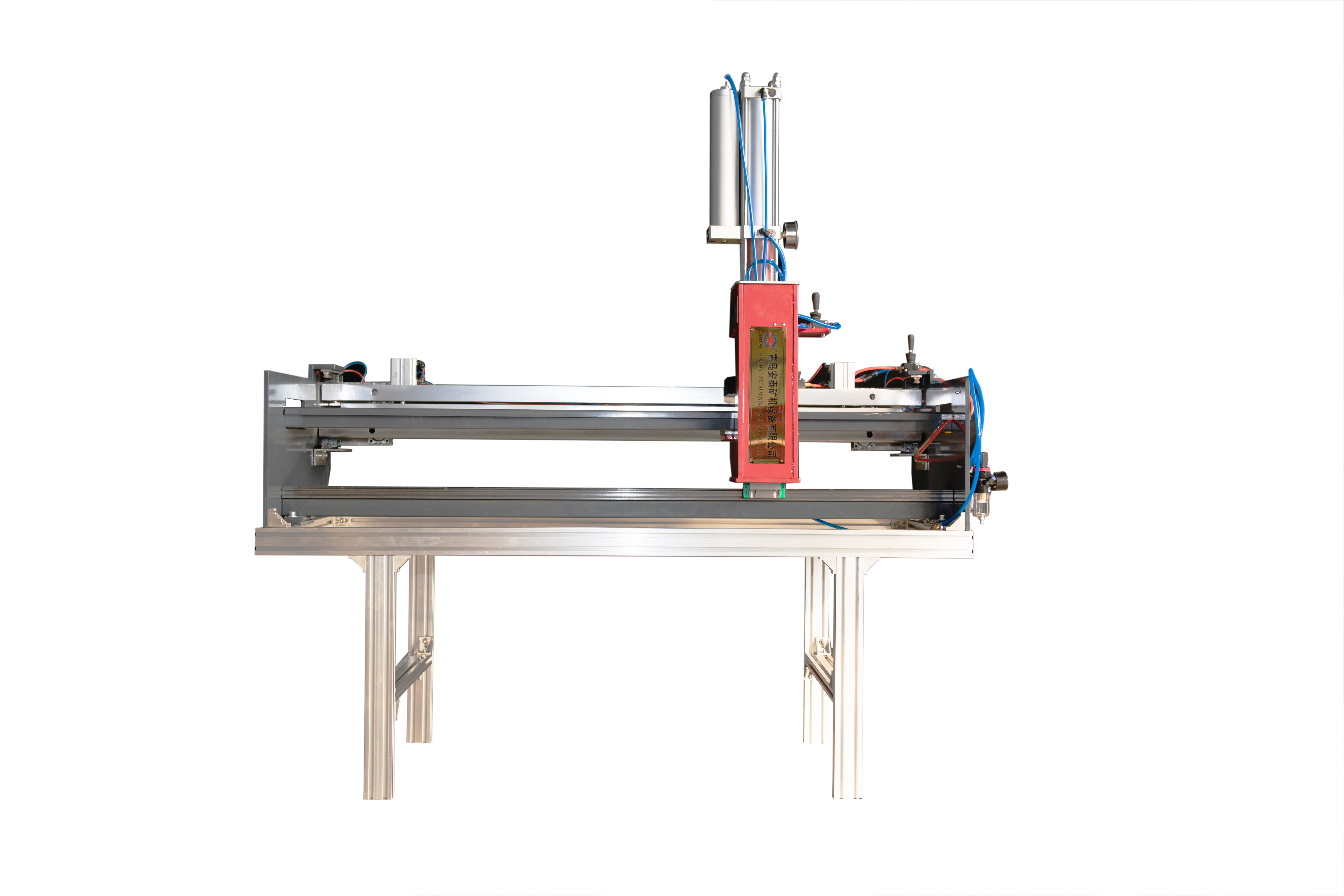 Máquina perforadora de dedos neumática con correa de PVC PU