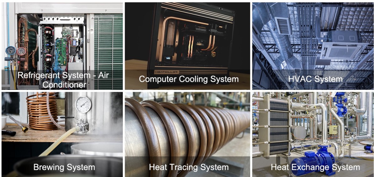 Usage scenarios of industrial air conditioning copper pipes