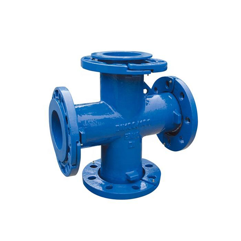 EN545 Standard FBE Coating All Loosing Ductile Iron Flanged Cross Pipe Fittings