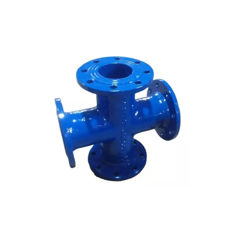 Epoxy Coated Ductile Iron Pipe Fitting Dci Full Flanged Equal Tee