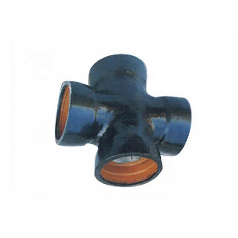 ISO2531/EN545 Ductile iron Tyton All Socket Cross With Zinc Layer Bitumen Coating