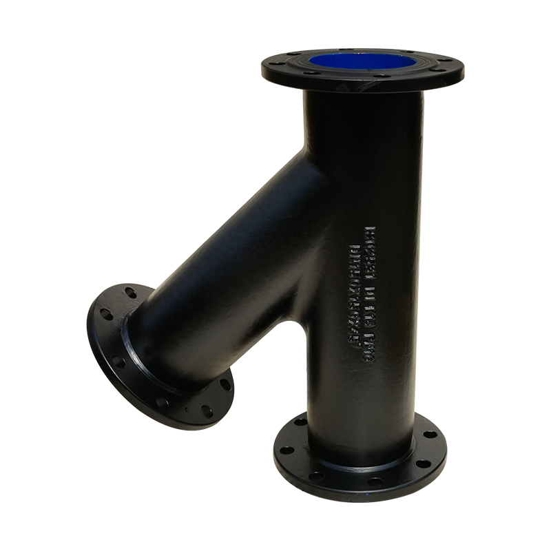 All Flanged/Socket Radius Tee DN80-2600 PN10 PN16 PN25 Ductile Iron Socket Radial Y Tee With 45 Degree Angle Branch