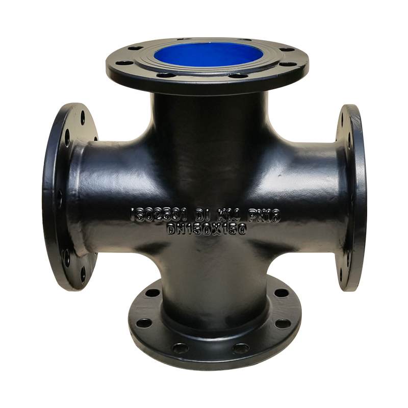 High Quality EN545 Standard Ductile Cast Iron All Flange Cross for Water System