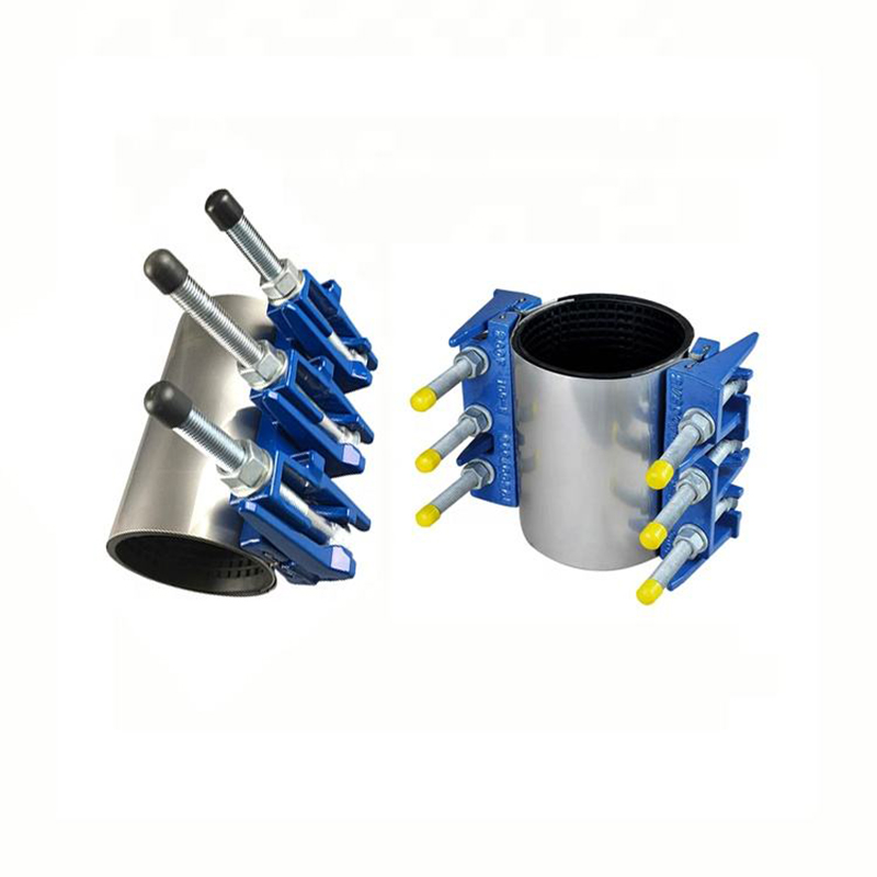 Ductile Iron Single Band Straight Sleeve Coupling Quick Connect Pipe Leak Repair Clamp