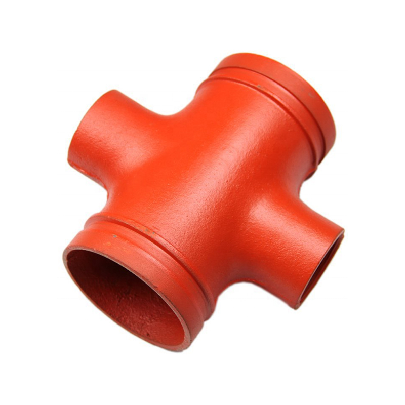 Ductile Cast Iron Di Grooved Reducing Cross For Fire Fighting