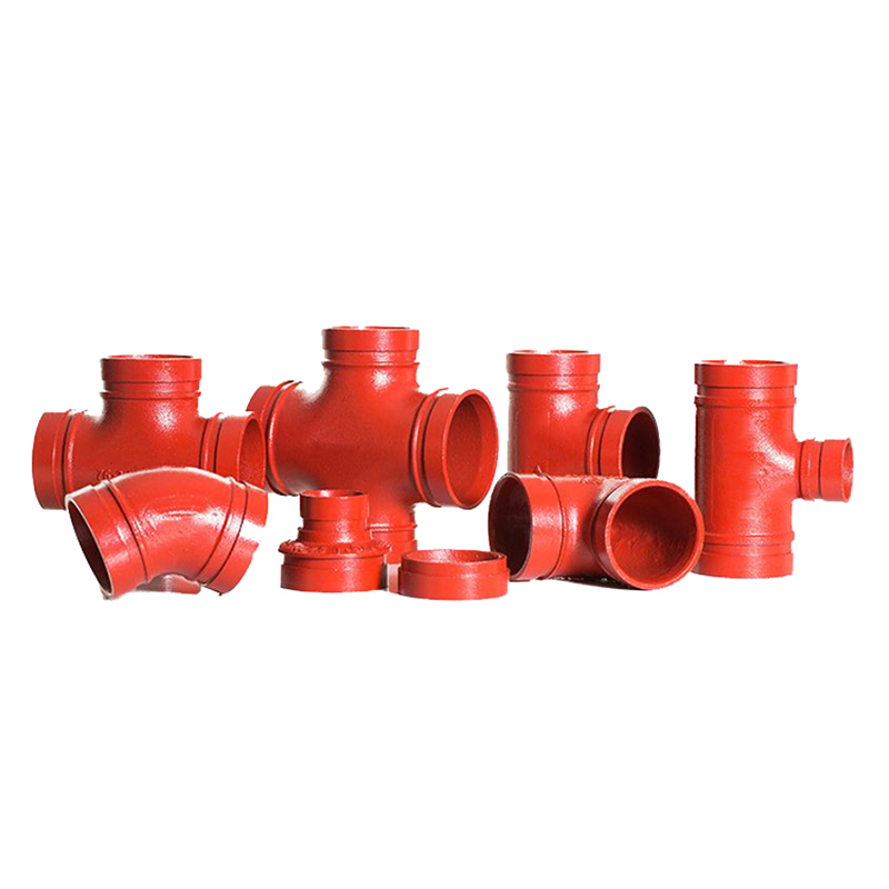 Ductile Cast Iron Di Grooved Reducing Tee For Fire Fighting