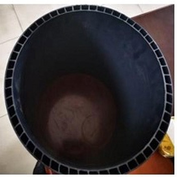 Section of hollow wall UPVC pipe