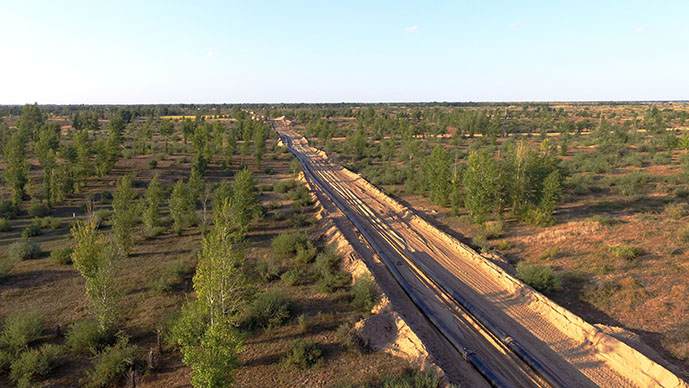 Long-distance water supply in Mongolia