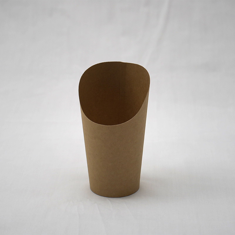 Inclined paper cup