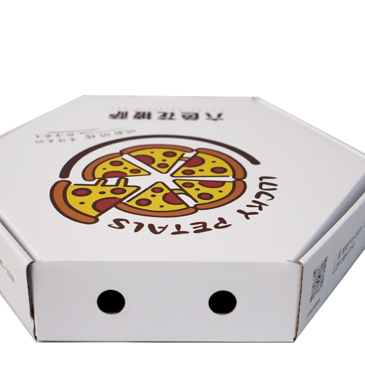 Pizza box (matte film, regular hexagon)