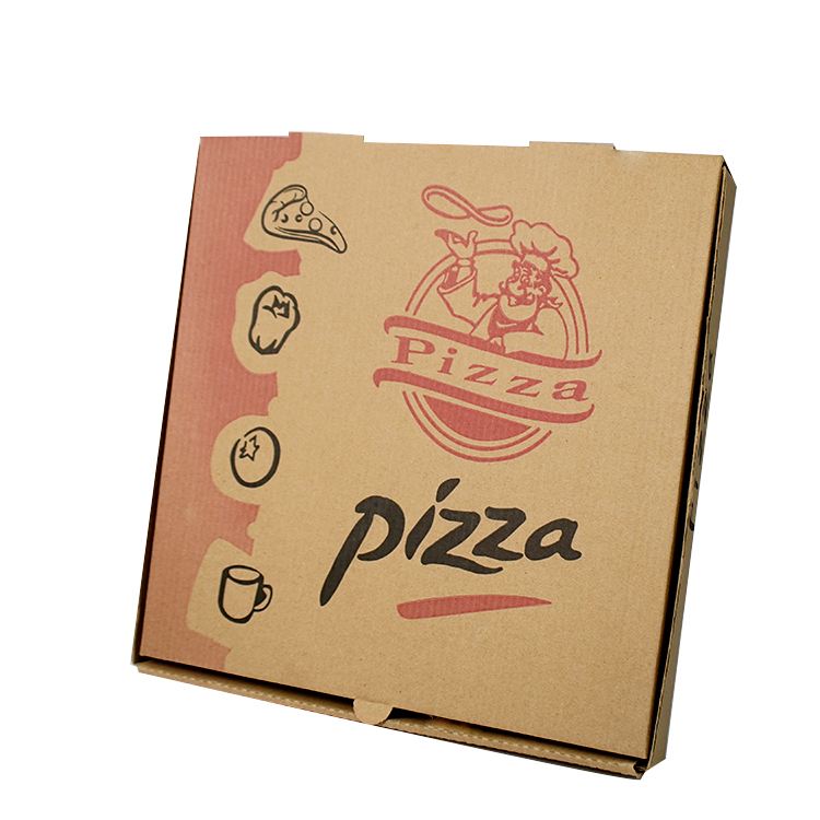 Pizza box (kraft paper, square)