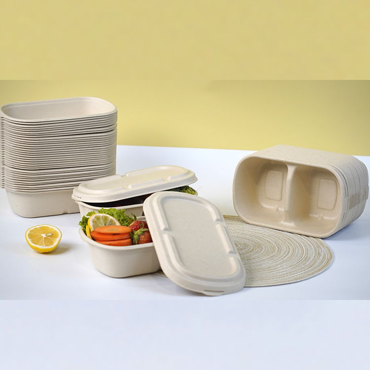 double compartment salad box
