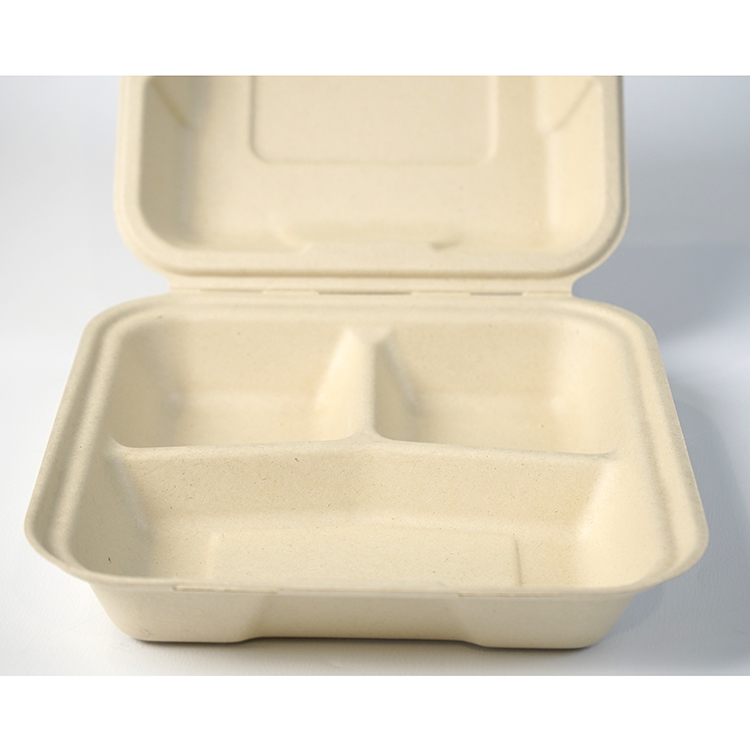 Natural color three-compartment lock box