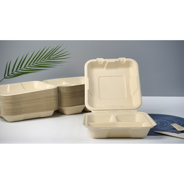 Natural color three-compartment lock box