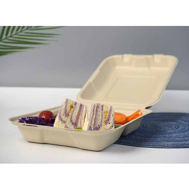 Natural color three-compartment lock box