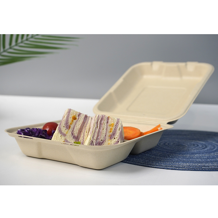 Natural color three-compartment lock box