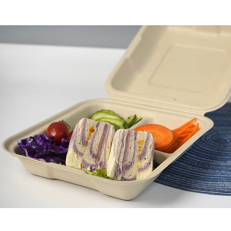 Natural color three-compartment lock box