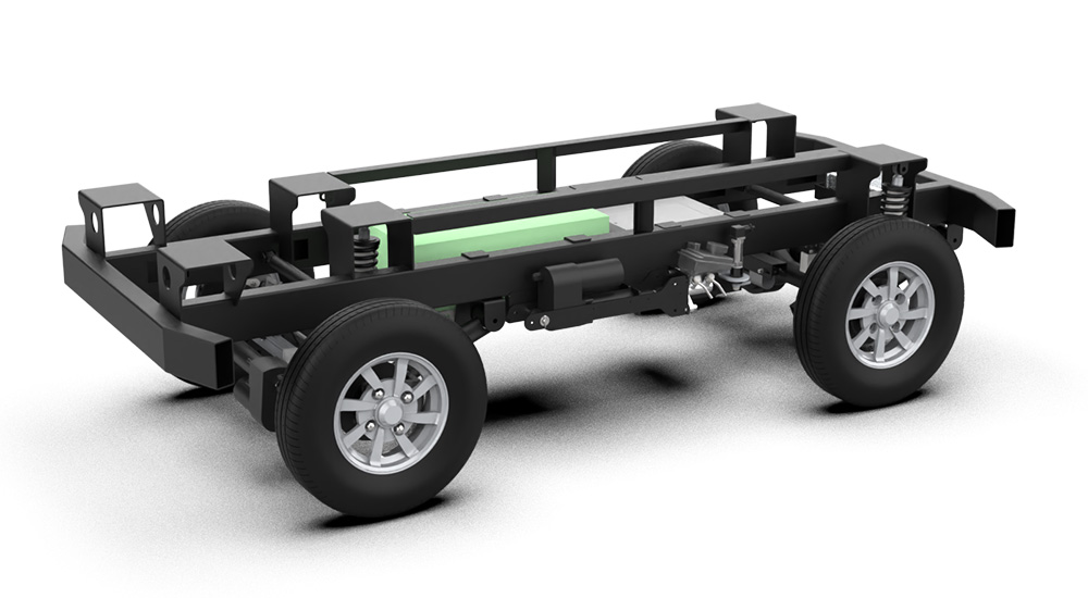 WK-25 Ackerman Steering Wheel Shock Absorption Robot Chassis