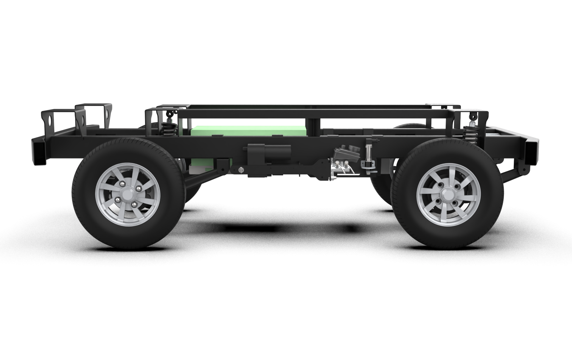 WK-25 Ackerman Steering Wheel Shock Absorption Robot Chassis