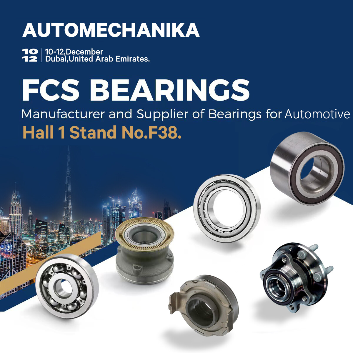 Focus Bearings примет участие в выставке AUTOMECHANIKA в Дубае с 10 по 12 декабря 2024 года