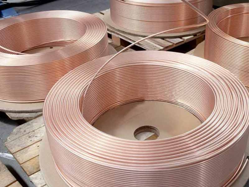 Flexible brass tube coil