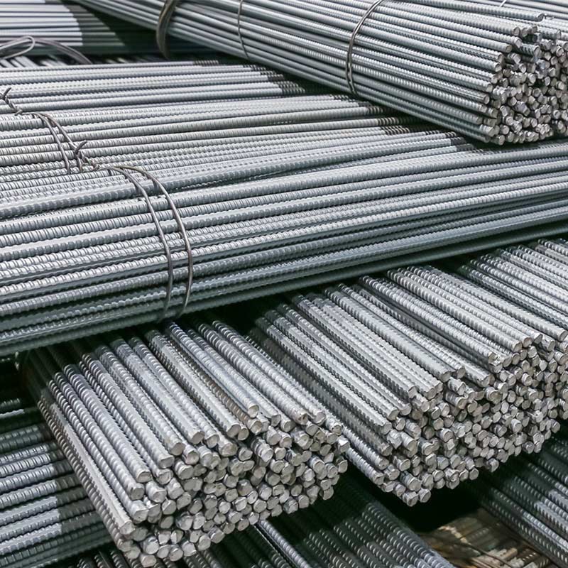 Large Stock ASTM A615 Gr 40 60 A53 HRB400 B500b Construction Concrete Reinforced Hot Rolled Ribbed Deformed Carbon Steel Iron Round Bar Rod Rebar for Building