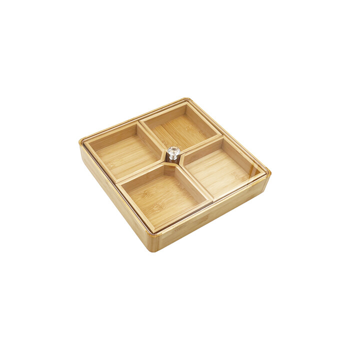 Food Serving Tray with Acrylic Lid FST068-BA