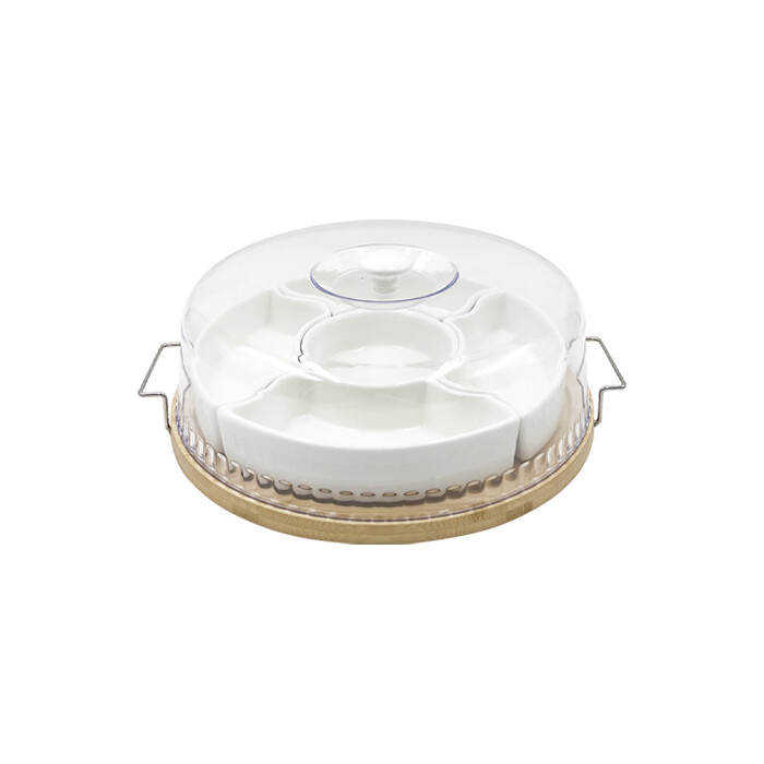 Serving Tray with Ceramic Bowl FST075-BA
