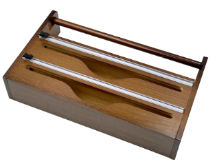 Bamboo food wrap dispenser 2 inserts with cutter & Kitchen towel holder WBO007-BA