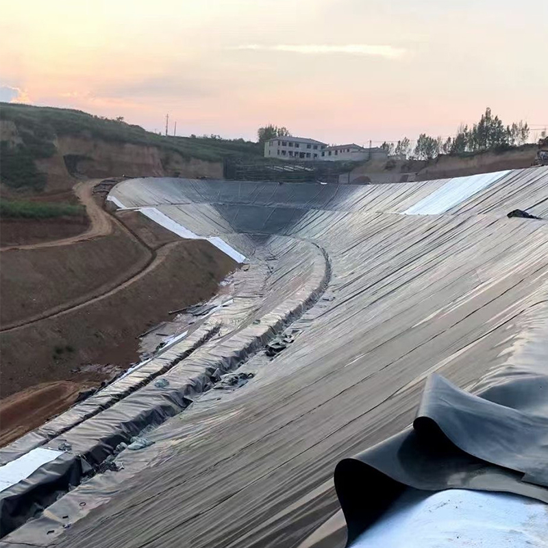 0.5mm to 2.0mm White Black Smooth HDPE Waterproof Geomembrane for Dam Liner fish pond water reservoir