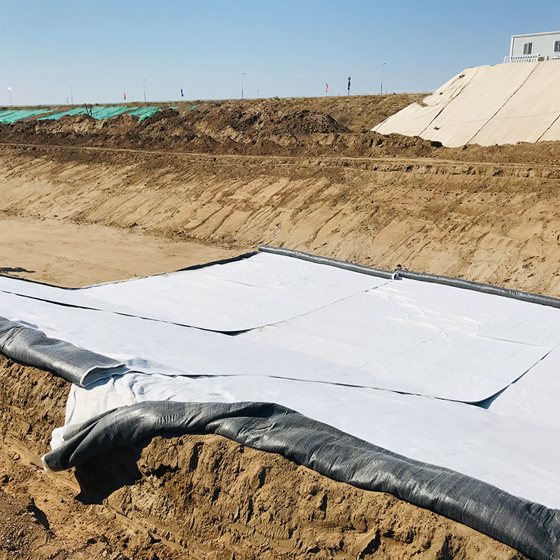 Bentonite geotextile geosynthetic clay liners with HDPE 0.2mm film waterproof Geomembrane