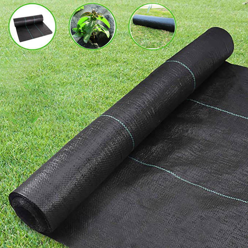 Black UV Protective Plastic Grass Cloth 90gsm Pp/Pe Weed Mat for Preventing Grass Growth