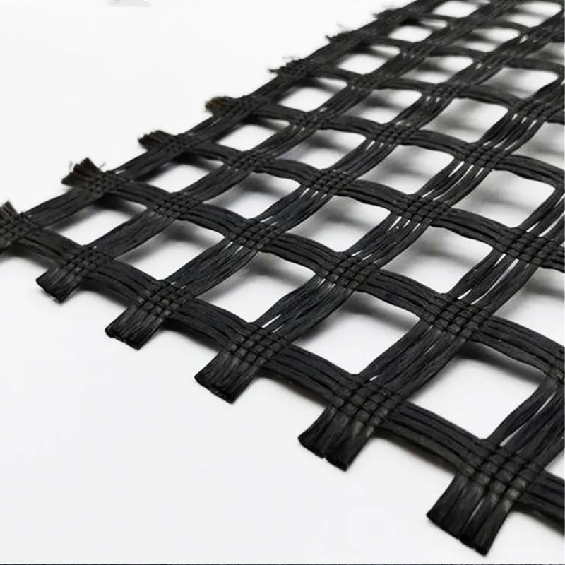 pp pet fiberglass biaxial and uniaxial geogrid factory for Soil retaining wall