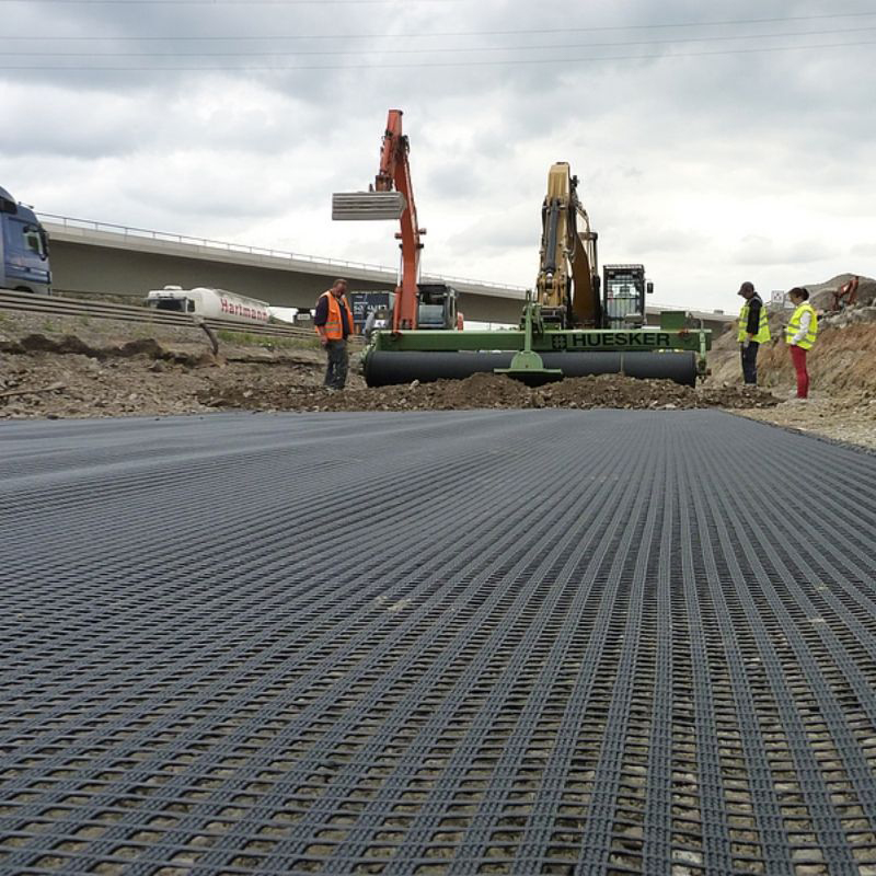 Fiberglass Geogrid High Tenslie Strength Biaxial Welding Steel Plastic Composite Geogrid