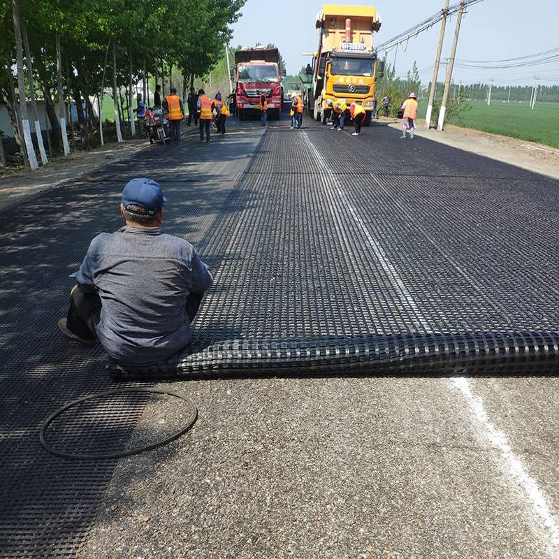 pp pet fiberglass biaxial and uniaxial geogrid factory for Soil retaining wall