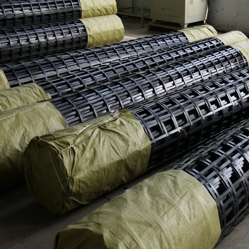 steel plastic geogrid for road construction china sale high quality biaxial steel-plastic geogrid 