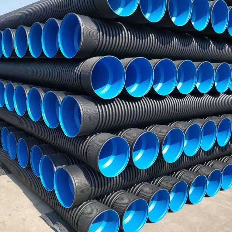 SN4 cheap sewer corrugated pipe high quality hdpe pipe pe drainage pipe