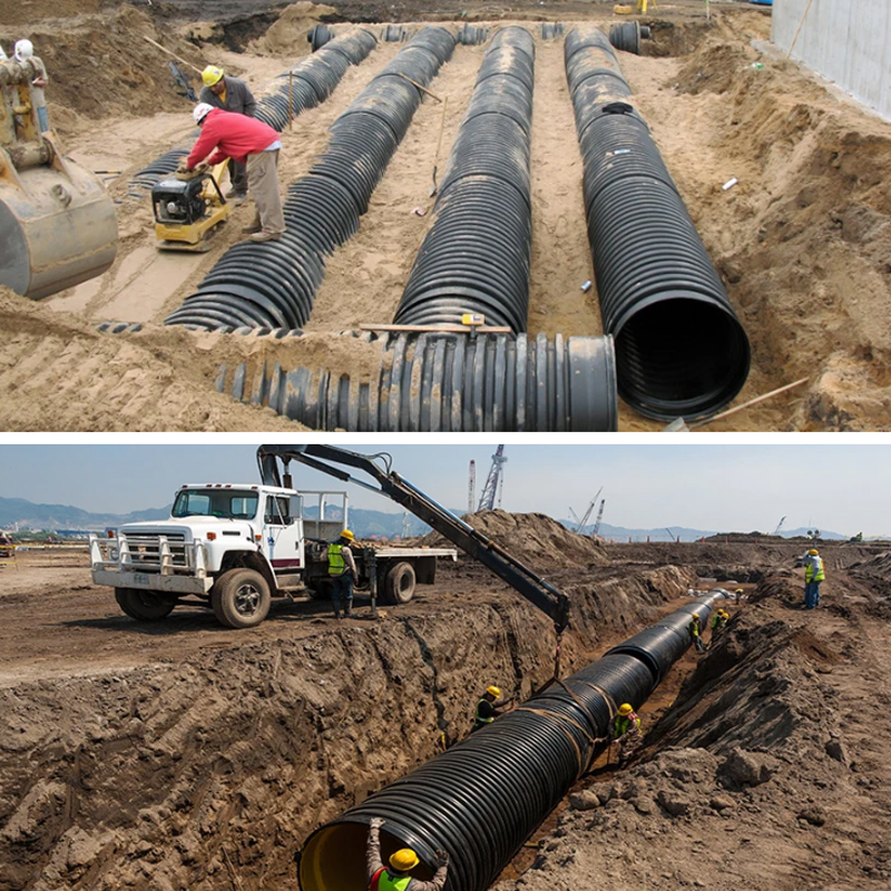 HDPE Double Wall Corrugated Pipe for Drainage System pe drainage pipe
