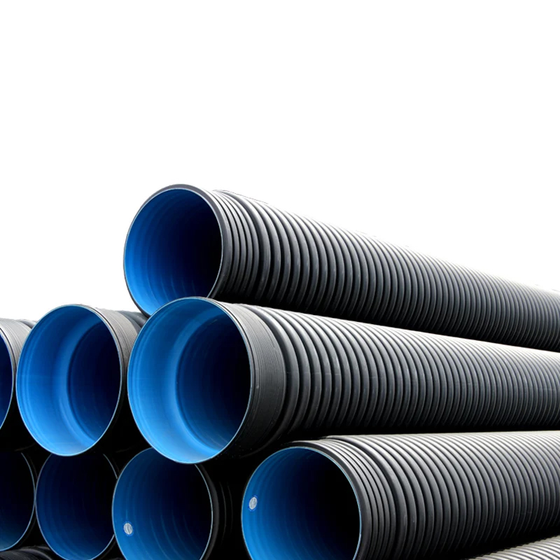 HDPE double wall corrugated PE drainage pipe hdpe plastic culvert pipe 