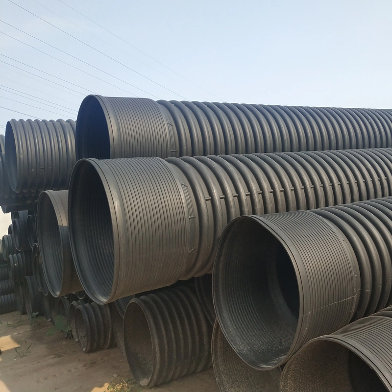 HDPE double wall corrugated PE drainage pipe hdpe plastic culvert pipe 