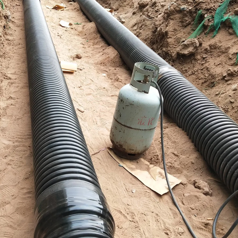 HDPE double wall corrugated PE drainage pipe hdpe plastic culvert pipe 